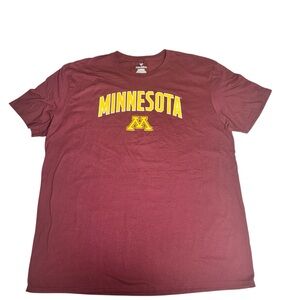 Fanatics Minnesota Golden Gophers Mens Size 2XL Burgundy Short Sleeve T-Shirt